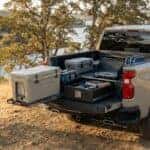 Chevrolet Silverado with organized truck bed storage solutions near Auburn, CA