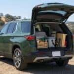 Chevrolet Traverse family picnic setup at Auburn State Recreation Area, CA