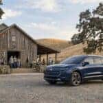 Chevrolet Equinox parked near Knee Deep Brewing in Auburn, CA with foothill scenery in the background