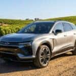 2026 Chevrolet Blazer RS on a Placer County vineyard hillside road near Lincoln, CA in July