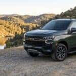 2026 Chevrolet Tahoe at North Fork American River canyon overlook near Auburn CA at sunset