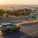 2026 Chevrolet Equinox on I-80 descending the Sierra Nevada foothills grade near Auburn, California