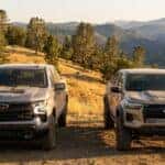 2026 Chevrolet Colorado and 2026 Chevrolet Silverado 1500 side by side in Auburn CA Sierra Nevada foothills