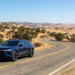 2026 Chevrolet Blazer on a winding two-lane foothill road in Placer County, California, representing CA-193 between Auburn and Lincoln