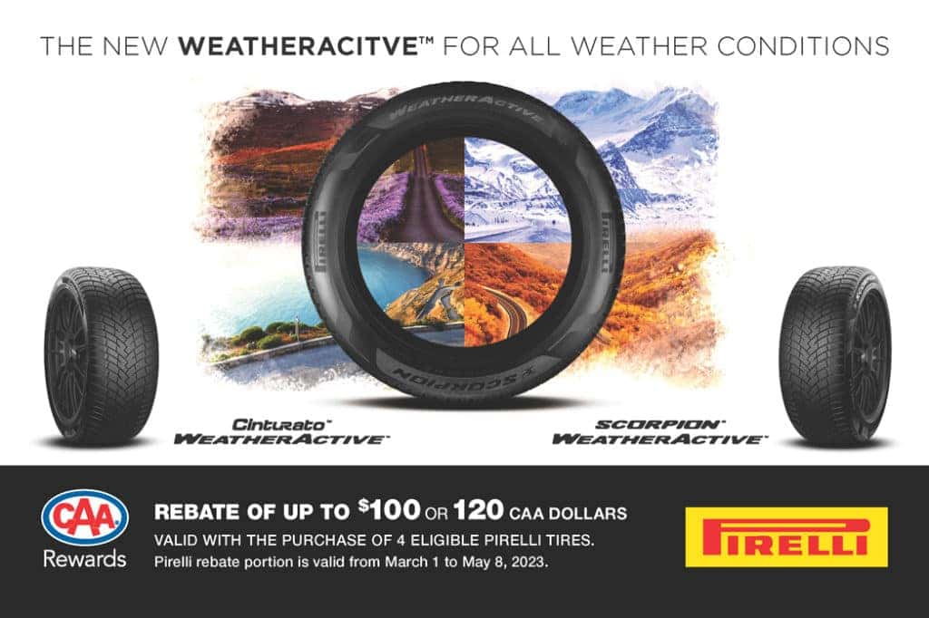 Rebate of up to $100 or 120 CAA dollars