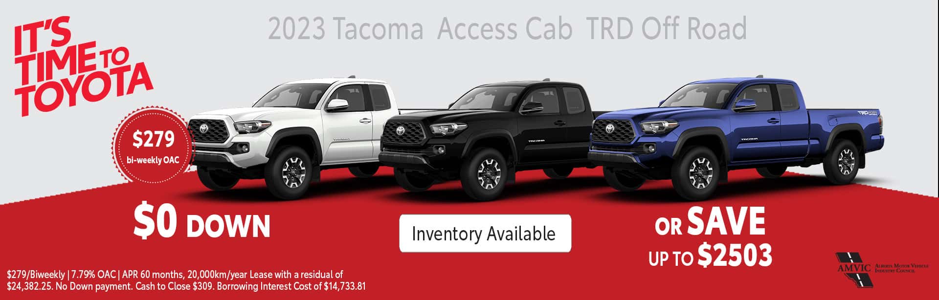 Toyota Tacoma for sale Calgary Alberta; Toyota dealership