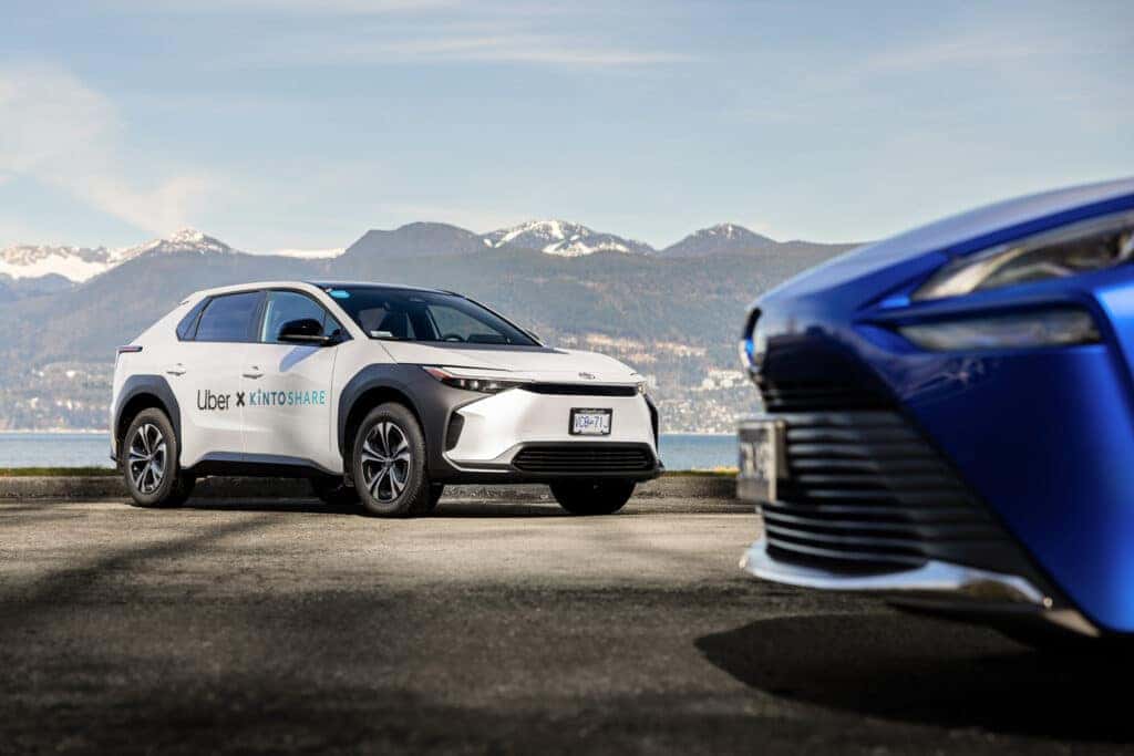 Uber Canada partners with Toyota’s KINTO Share program to offer drivers