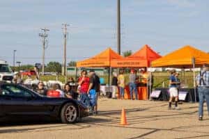 Cars and Tents at Car Show