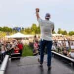 Jeff Belzer on stage at Lakefront Music Fest