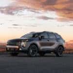 2026 Kia Sportage with sunset in background