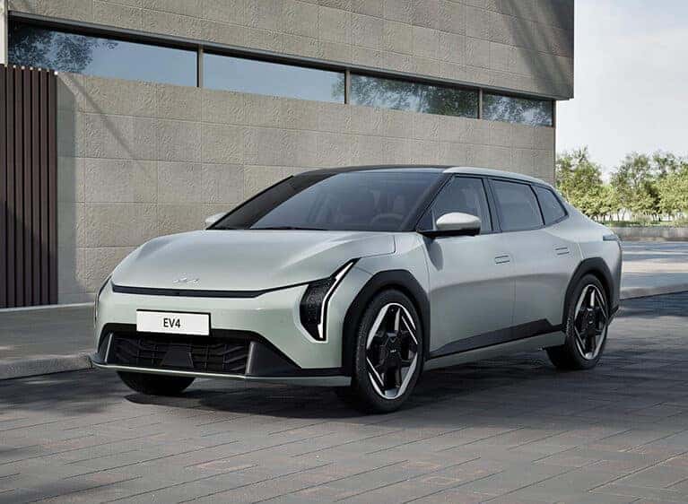 front end of green Kia EV4