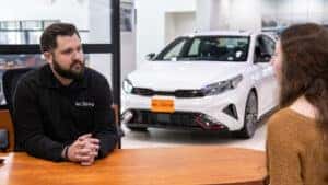 Sales Consultant Talking with Client