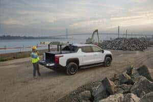 Silverado EV on Job Site