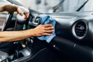 cleaning interior of vehicle