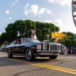 Black car at car cruise