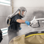 Collision Center Employee Painting