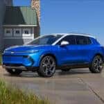 blue equinox ev with white roof