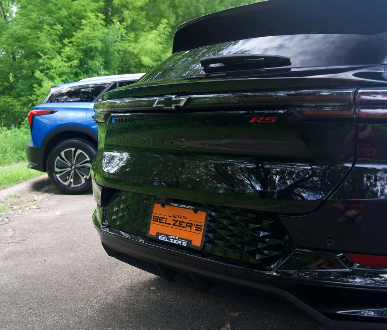 front of black equinox ev
