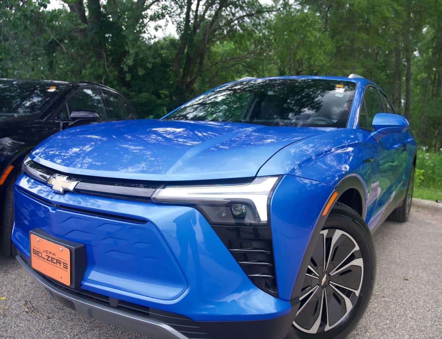 front of blue blazer ev