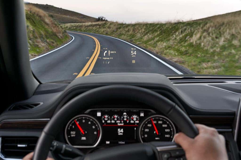 heads up display on Chevrolet vehicle