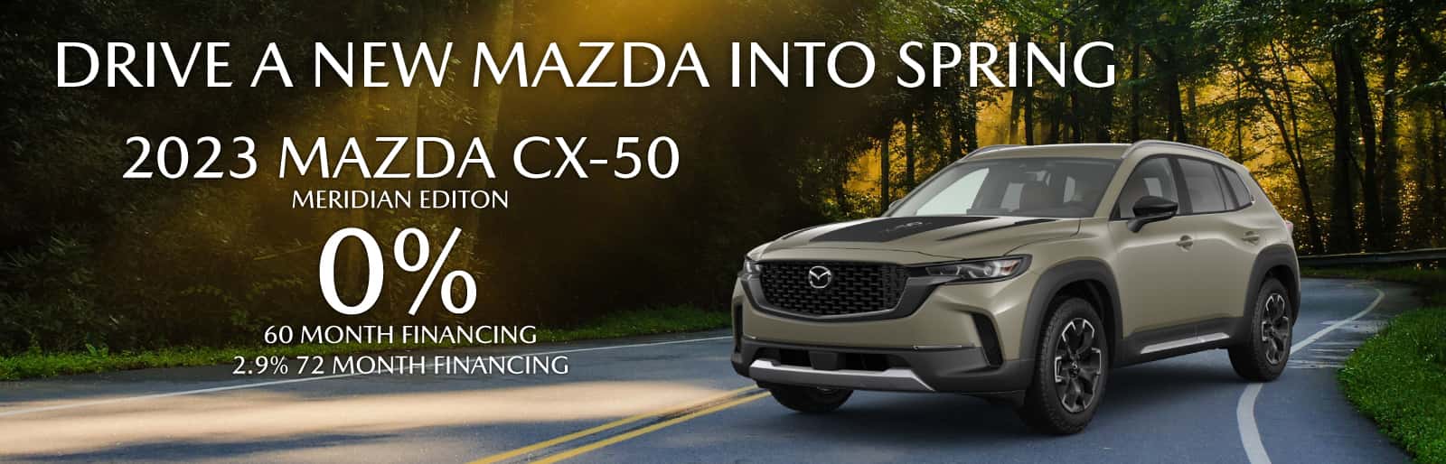 Drive a new mazda into spring
