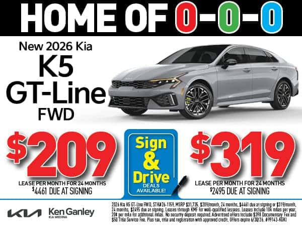 NEW 2026 Kia K5 GT-Line FWD - Lease As Low As $209/Mo!