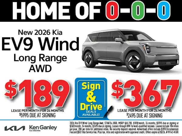 NEW 2026 Kia EV9 Wind AWD - Lease As Low As $189/Mo!