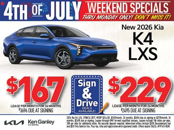 NEW 2026 Kia K4 LXS - Lease As Low As $167/Mo!