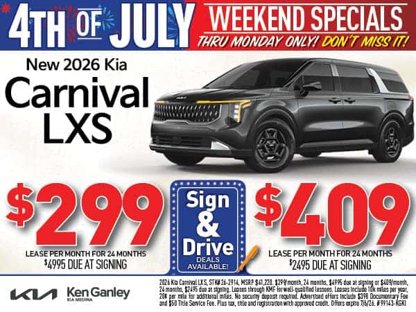 NEW 2026 Kia Carnival MPV LXS - Lease As Low As $299/Mo!