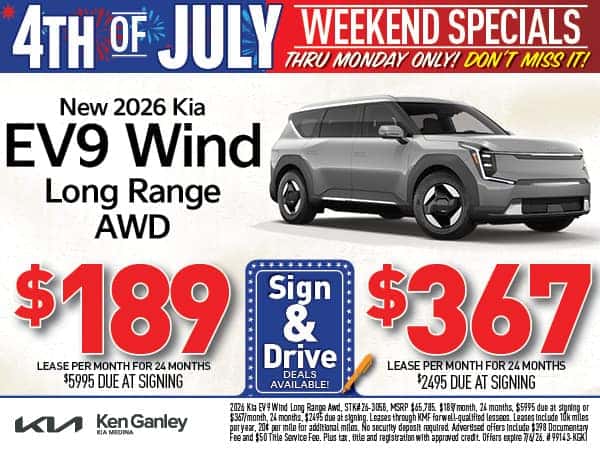 NEW 2026 Kia EV9 Wind AWD - Lease As Low As $189/Mo!