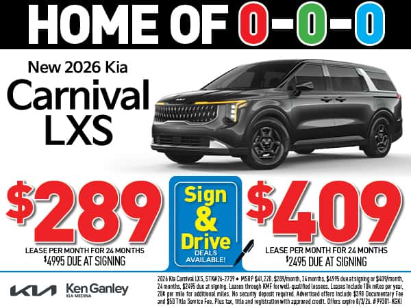 NEW 2026 Kia Carnival MPV LXS - Lease As Low As $289/Mo!