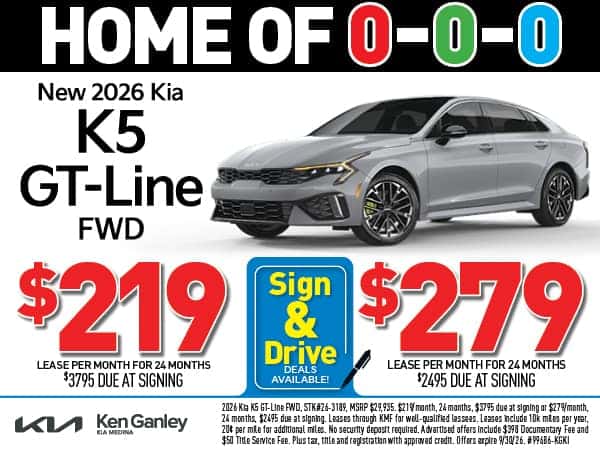 NEW 2026 Kia K5 GT-Line FWD - Lease As Low As $219/Mo!