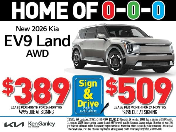 NEW 2026 Kia EV9 Wind AWD - Lease As Low As $389/Mo!