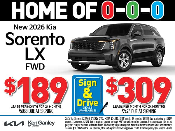 New 2026 Kia Sorento LX FWD- Lease As Low As $189/Mo!