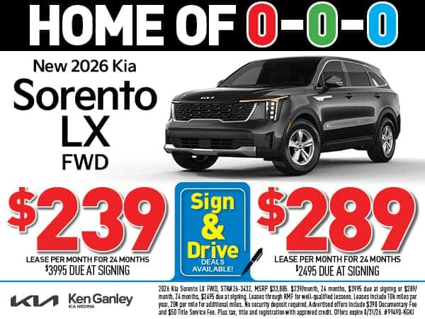 New 2026 Kia Sorento LX FWD- Lease As Low As $239/Mo!