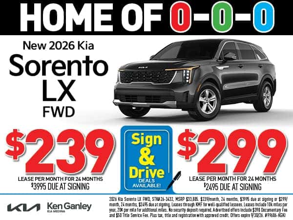 New 2026 Kia Sorento LX FWD- Lease As Low As $239/Mo!