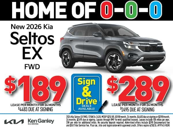 NEW 2026 Kia Seltos EX FWD - Lease As Low As $189/Mo!