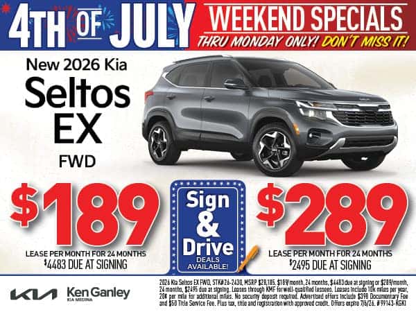 NEW 2026 Kia Seltos EX FWD - Lease As Low As $189/Mo!