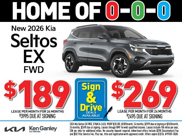 NEW 2026 Kia Seltos EX FWD - Lease As Low As $189/Mo!