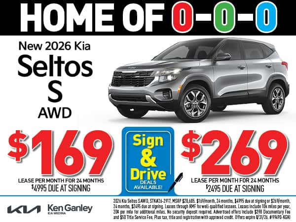 NEW 2026 Kia Seltos S AWD - Lease As Low As $169/Mo!