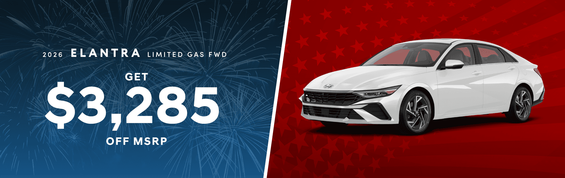 2026 ELANTRA LIMITED GAS: Get $3,285 off MSRP