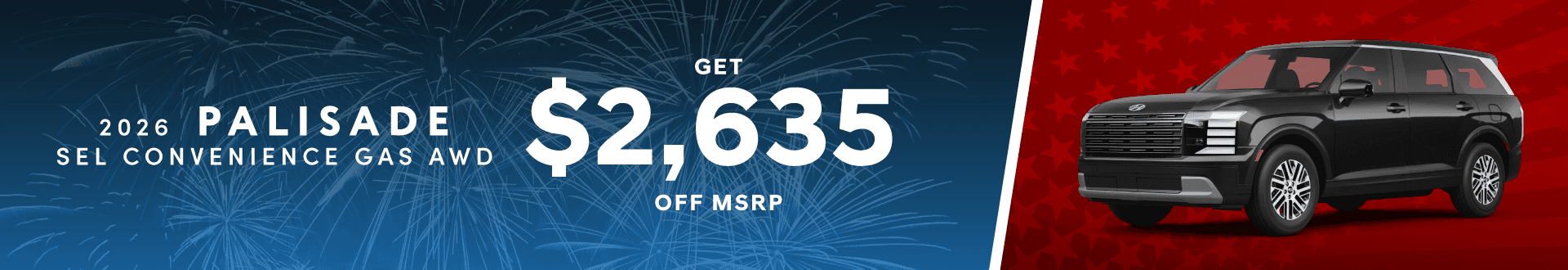 2026 PALISADE SEL CONVENIENCE GAS: Get $2,635 off MSRP