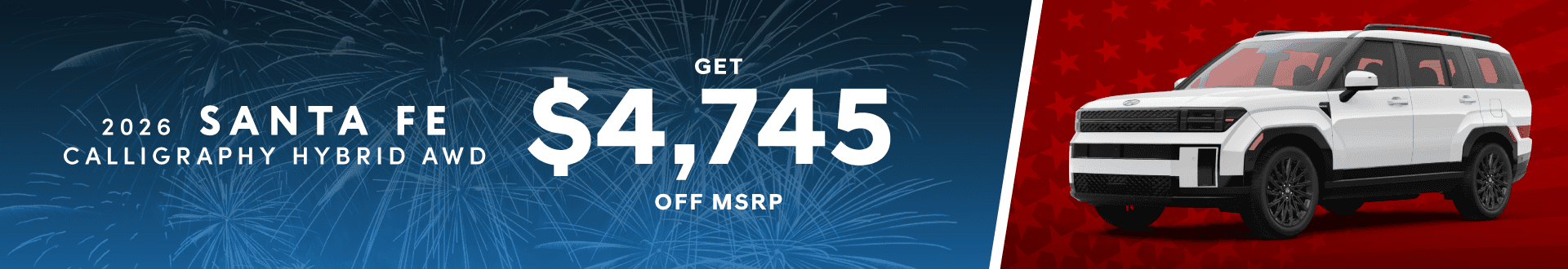 2026 Santa Fe Calligraphy Hybrid: Get $4,745 off MSRP