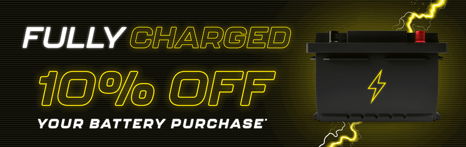 10% off your battery purchase