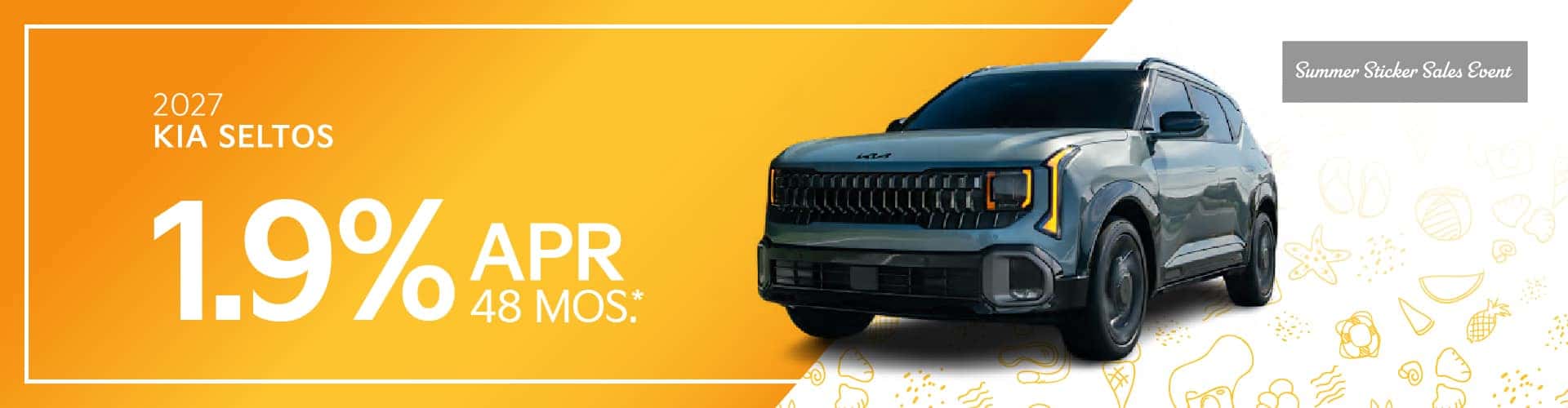 2027 Kia Seltos: 1.9% APR for 48 months