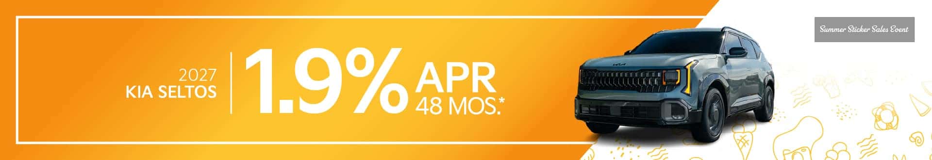 2027 Kia Seltos: 1.9% APR for 48 months