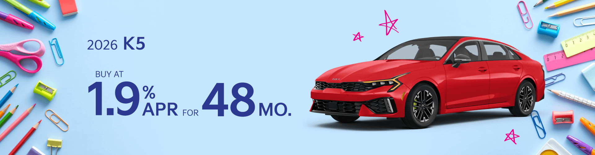 2026 Kia K5: 1.90% APR for 48 months*