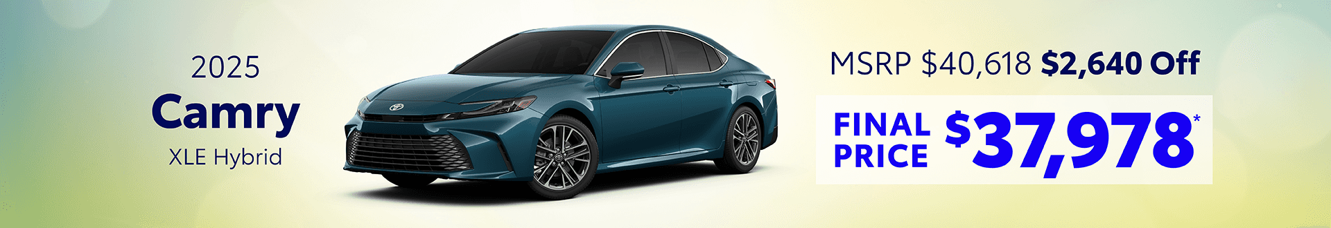 2025 Camry XLE Hybrid: Get $2,640 off MSRP -