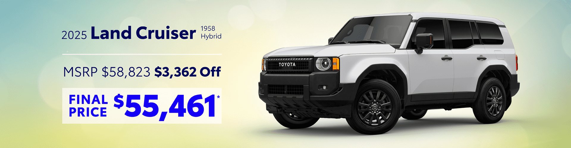 2025 Land Cruiser 1958 Hybrid: Get $3,362 off MSRP -