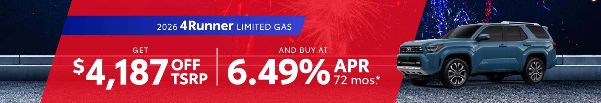 2026 4Runner Limited Gas: Get $4,187 off MSRP and Buy at 6.49% APR for 72 mo